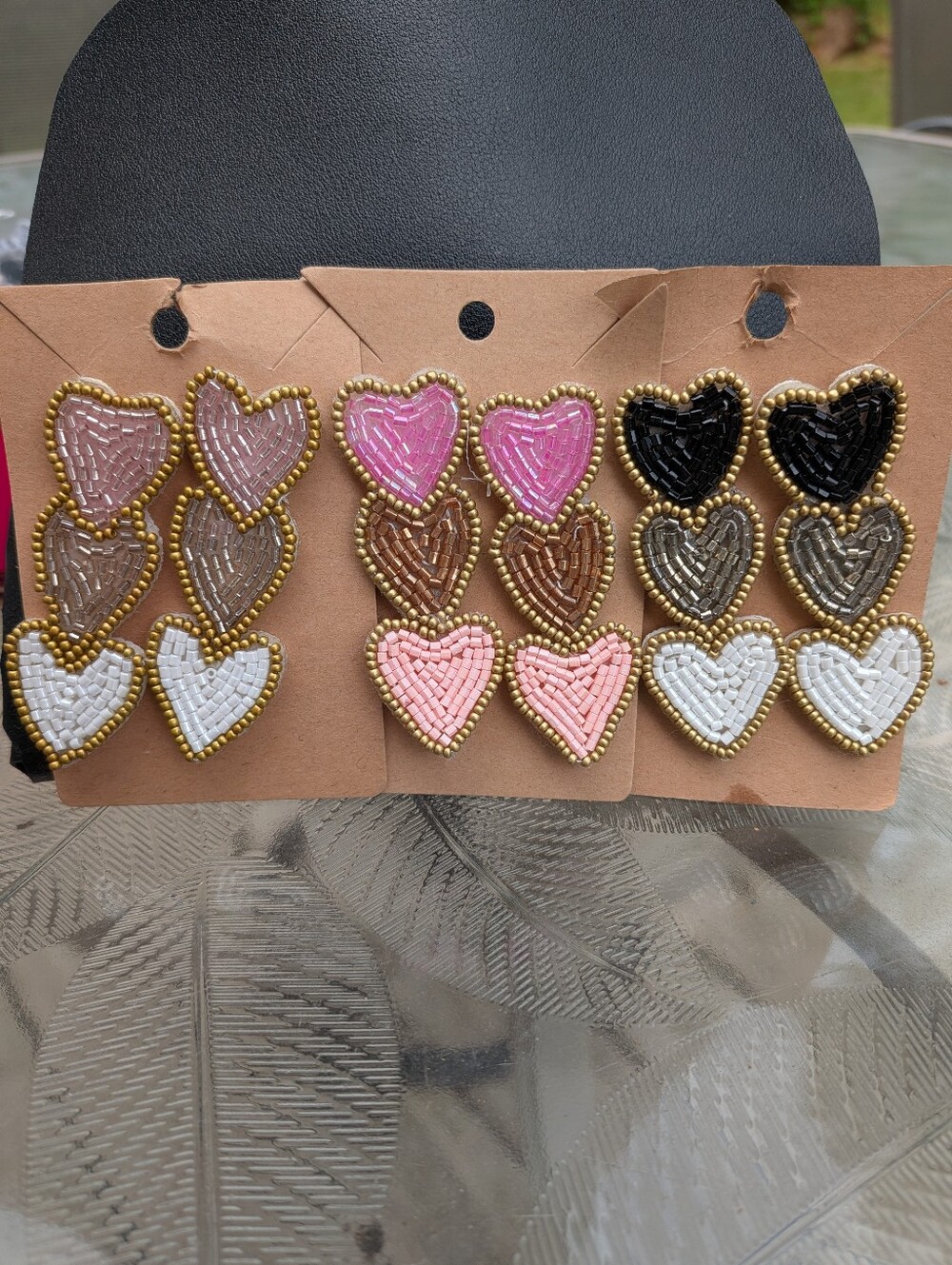 🩷 Beaded Heart Drop Earrings - Pick One